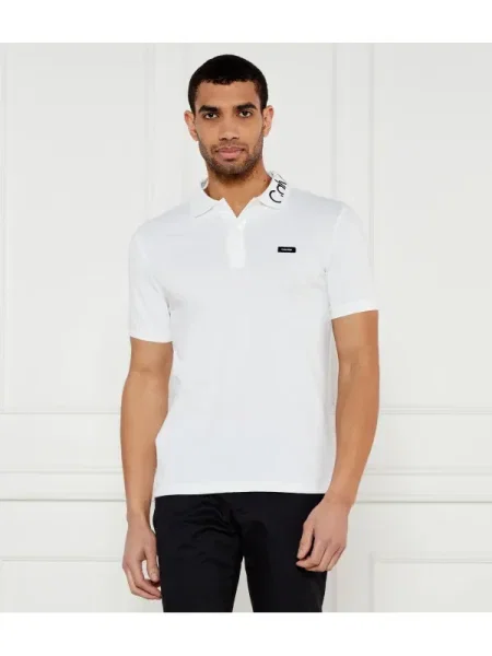 Calvin Klein Polo | stretch pique alb