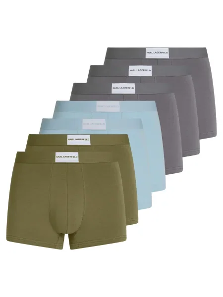 Karl Lagerfeld Boxerky svetlomodrá / sivá / olivová khaki