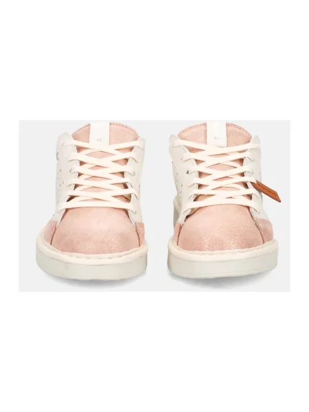 Sneakersy Panchic sznurowane skórzane różowe
