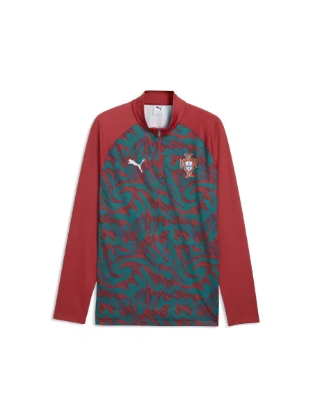 PUMA koszulka na rozgrzewkę Portugalii z zamkiem Akcesoria S czerwony