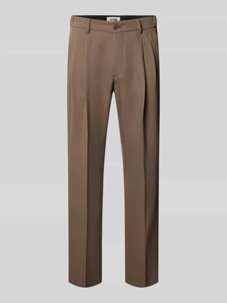 Spodnie materiałowe o kroju straight fit z mieszanki lyocellu model Leek' Drykorn