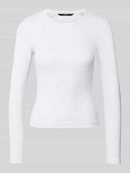 Bluzka z długim rękawem o kroju slim fit z mieszanki bawełny model ‘CHLOE’ Vero Moda