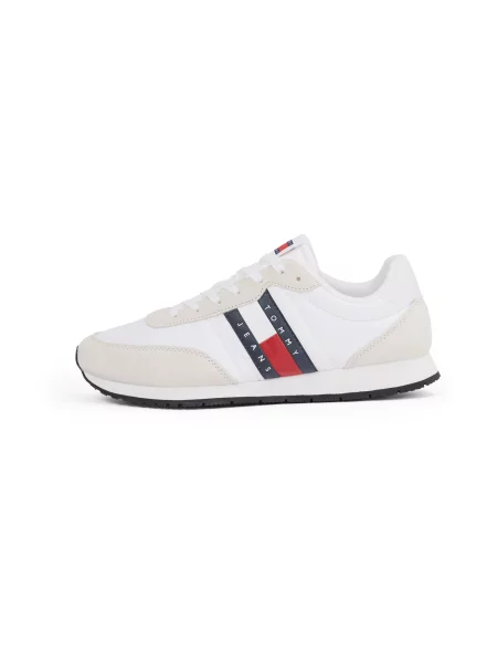 Sneakerși Tommy Jeans alb