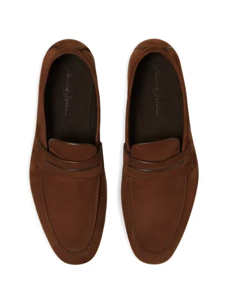 Pantofi loafer Zegna din piele maro
