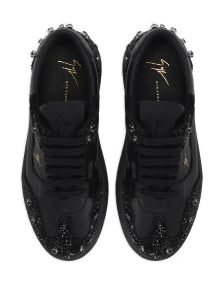 Sneakerși Giuseppe Zanotti cu broderie negru