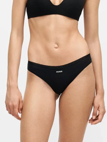 HUGO Slip negru alb