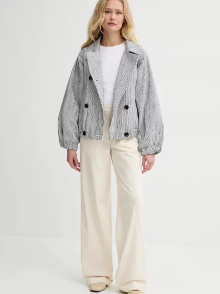 Куртка з домішкою льону Sessun перехідна синій