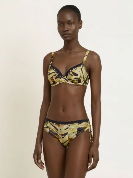 Charmline Bikiny S Kosticemi Desert Lines olivová / zelená černá