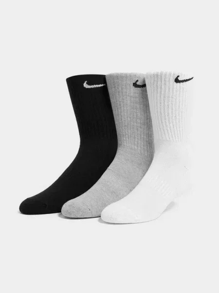 NIKE Sportovní ponožky Everyday šedý melír / černá bílá