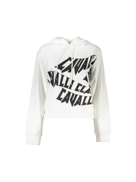 Bluza z kapturem Cavalli Class biała