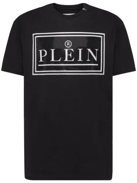 Tricou Philipp Plein cu imagine negru