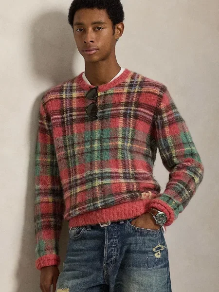 Sveter s prímesou vlny Polo Ralph Lauren červená