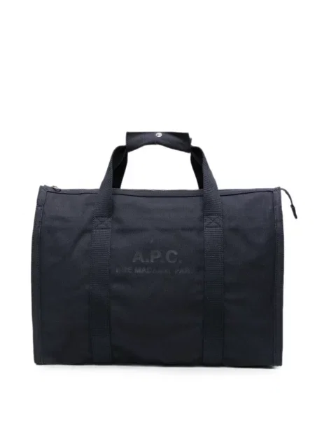 Geantă shopper A.p.c. cu imagine din canvas albastru