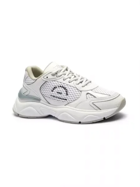 Karl Lagerfeld Sneakers KOMET Maison cu adaos de piele alb