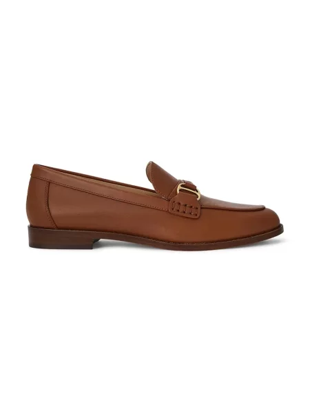 Kožené mokasíny Lauren Ralph Lauren Tasha Loafer hnedá