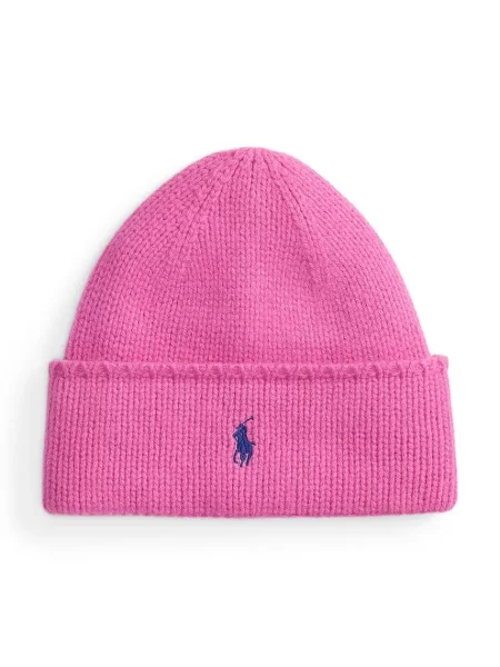 Вълнена шапка Polo Ralph Lauren от вълна черно