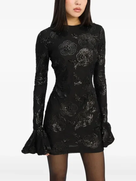Rochie maxi Rotate Birger Christensen lungă de costum negru