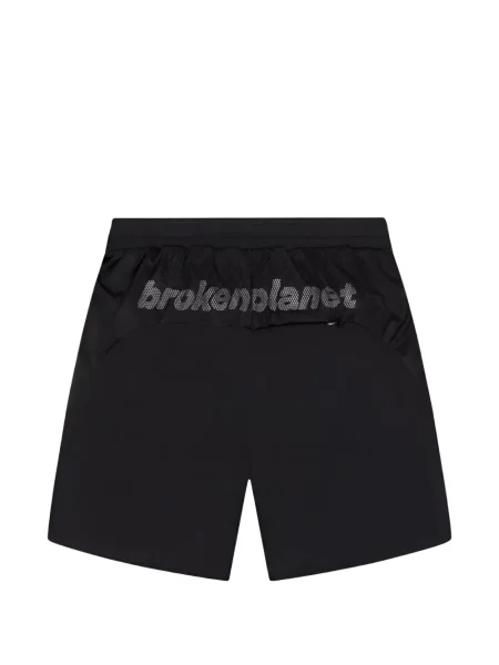 Slip de baie Broken Planet cu imagine cu cordon negru