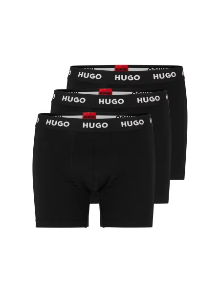 HUGO Boxer trumpikės / balta juoda