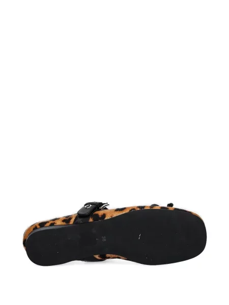 Balerini Jeffrey Campbell cu model leopard cu cataramă maro
