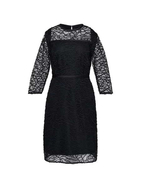 Rochie mini Club21 cu imprimeu abstract din dantelă negru