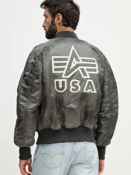 Alpha Industries geacă bomber Distressed verde