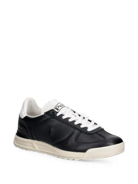 Bőr futó masnis sneaker Polo Ralph Lauren piros