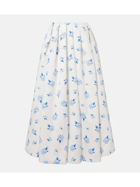 Fusta maxi Leo Lin cu model floral alb