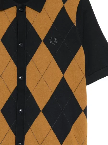 Pulover Fred Perry cu model argyle albastru