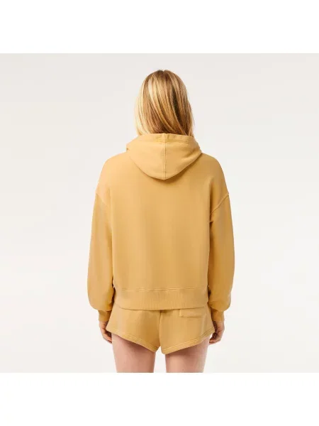 Lacoste Bluza Z Kapturem Oversized Natural Dyed Fleece żółta