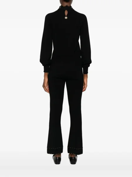 Pulover Twinset din dantelă negru