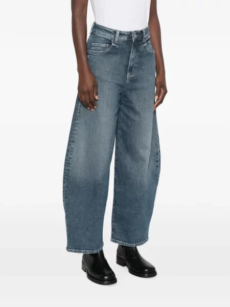Blugi cu picior larg Icon Denim albastru