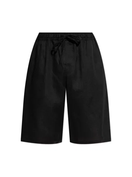 Lniane bermudy Dolce And Gabbana czarne