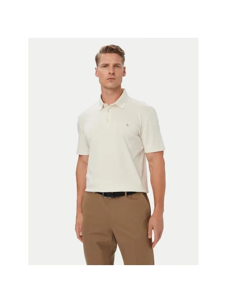 BOSS Polo marškinėliai C-Parris 01 Kreminė Regular Fit