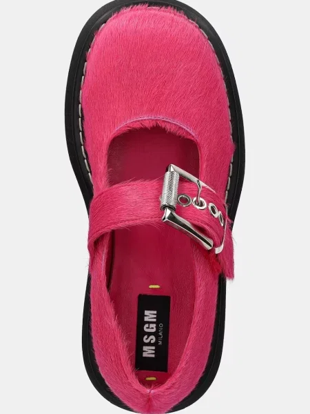 Замшевые балетки Msgm розовые