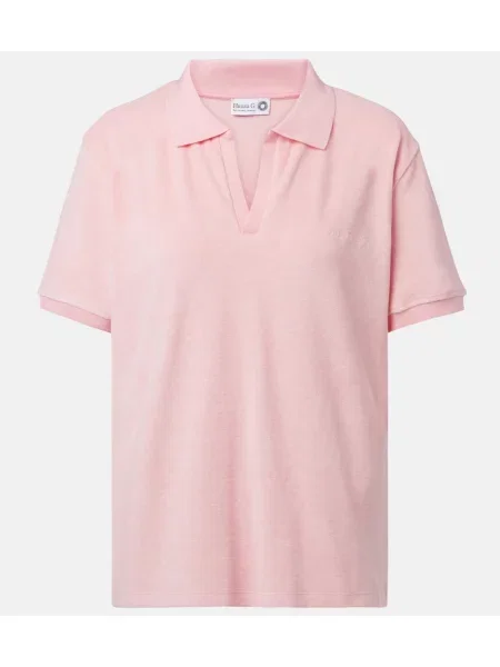 Polo Hunza G din material terry roz