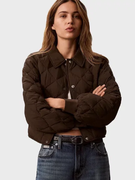 Джинсова куртка Calvin Klein Jeans коричнева