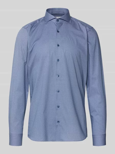 Olymp Level Five Koszula Mężczyźni Slim Fit 38 niebieski