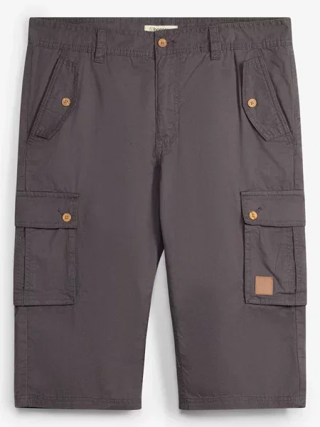 Bermudy bojówki regular fit szare