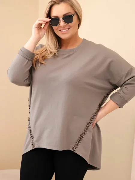 Bluză Kesi cu imagine cu model leopard