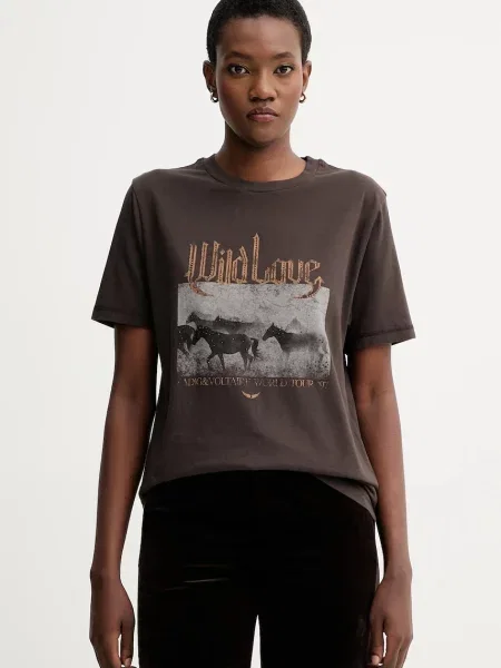 ZADIG&VOLTAIRE tricou din maro