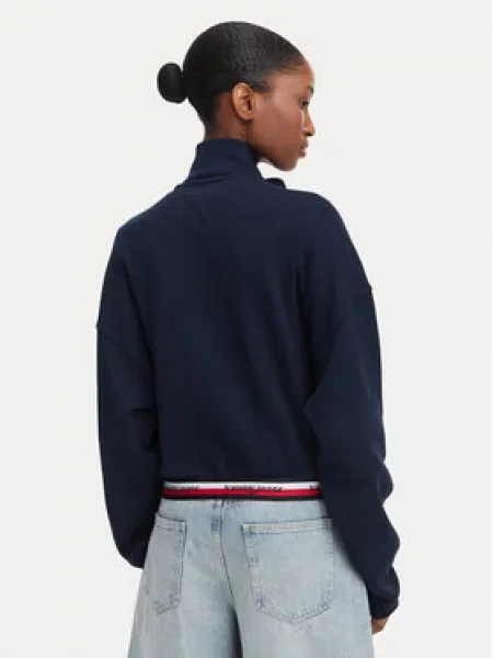 Tommy Jeans dukserica za žene od pamuka plava