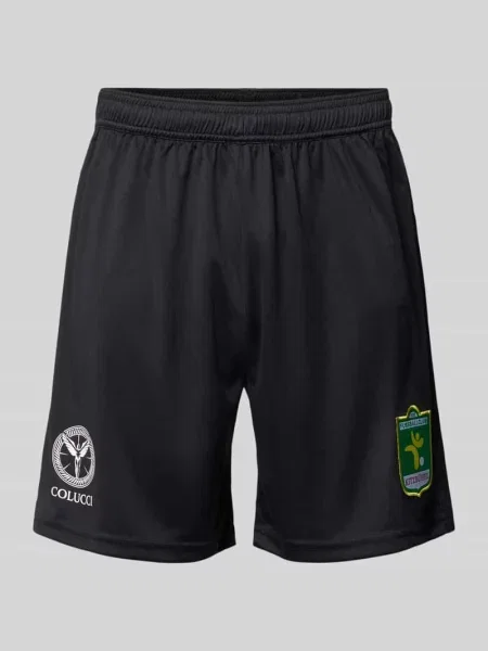 Szorty o kroju relaxed fit z nadrukiem z logo Colucci czarne