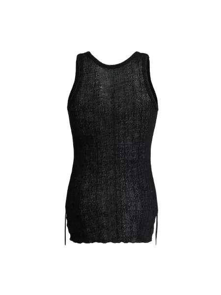 Krótki top Ann Demeulemeester na ramiączkach czarny