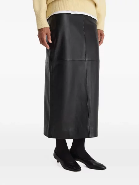 Fustă din piele Róhe negru
