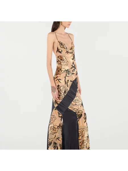 Jedwabna sukienka Roberto Cavalli z nadrukiem