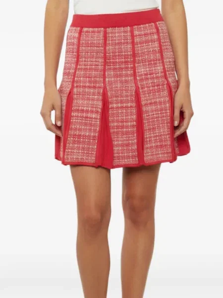 Fusta mini Elisabetta Franchi tricotate roșu