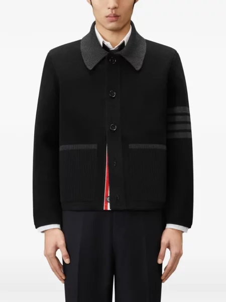 Geacă Thom Browne de lână negru