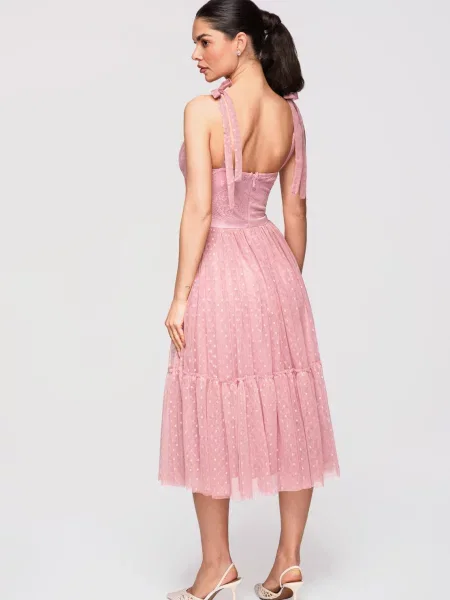 Rochie midi Edoti roz