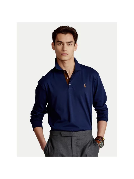 Polo Ralph Lauren Polo Σκούρο Slim Fit μπλε